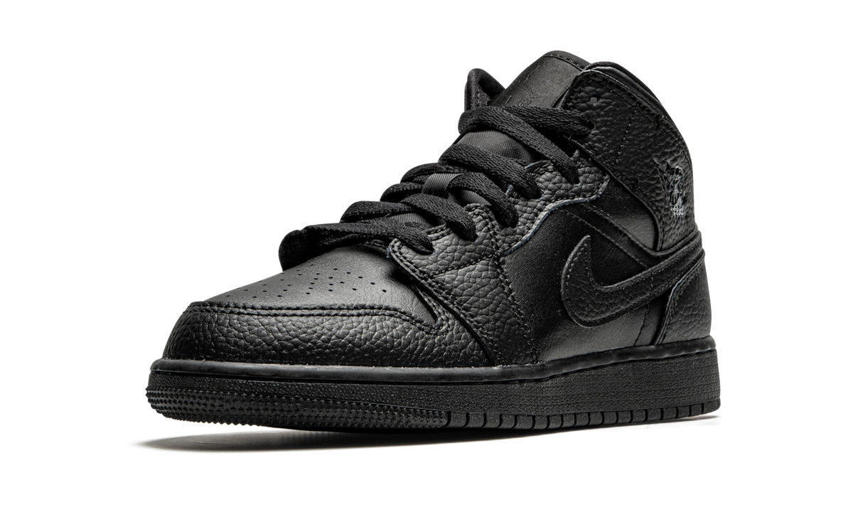 Air Jordan 1 Mid GS Triple Black 554725 091