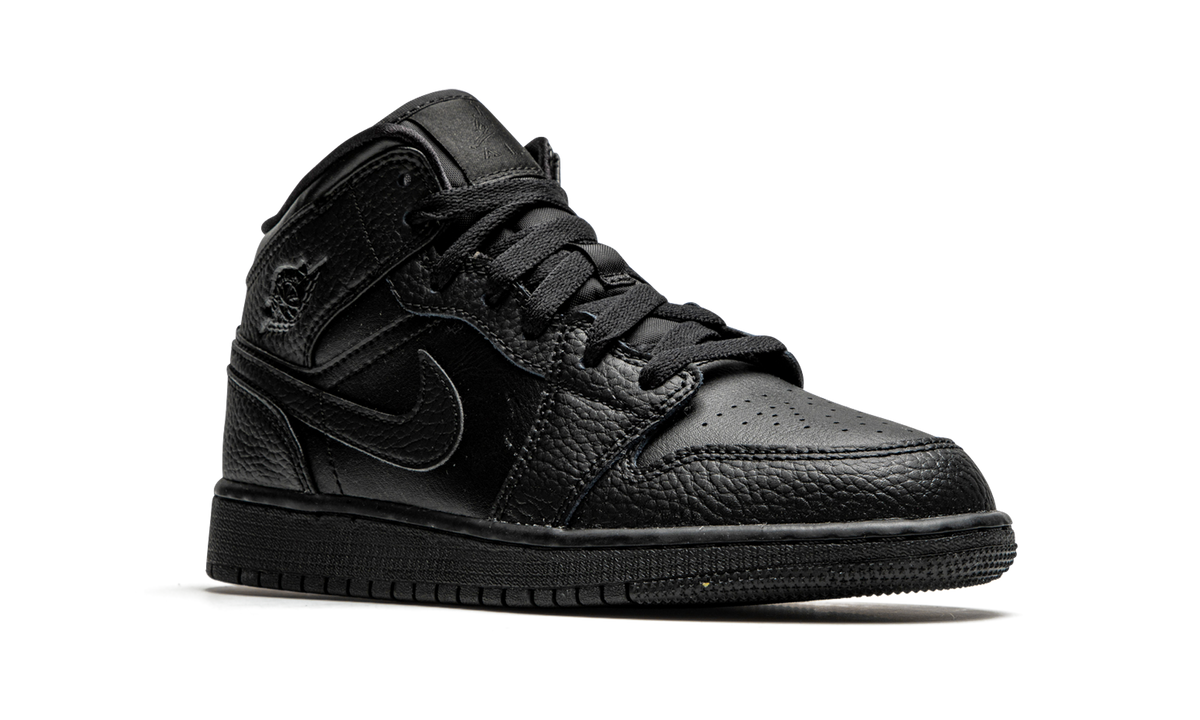 Air Jordan 1 Mid GS Triple Black 554725 091